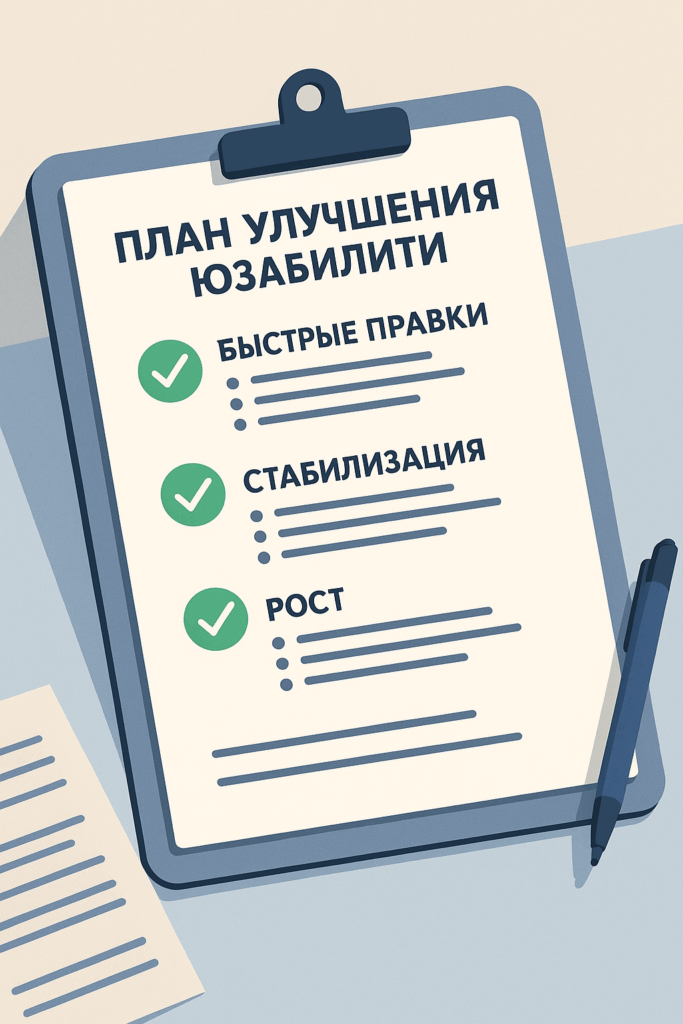 Чек-лист этапов улучшения удобства сайта на планшете