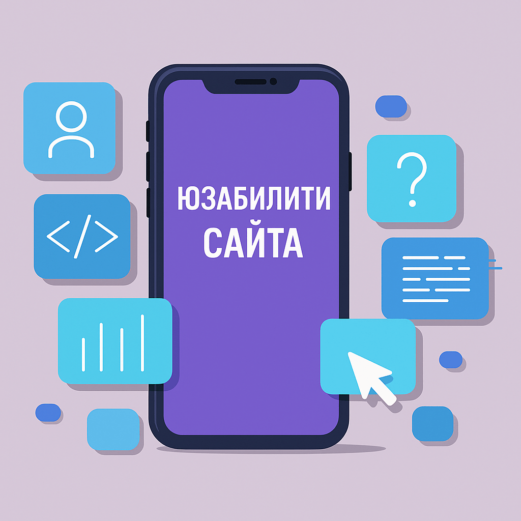 Иллюстрация оценки удобства сайта на мобильном устройстве Иллюстрация оценки удобства сайта на мобильном устройстве